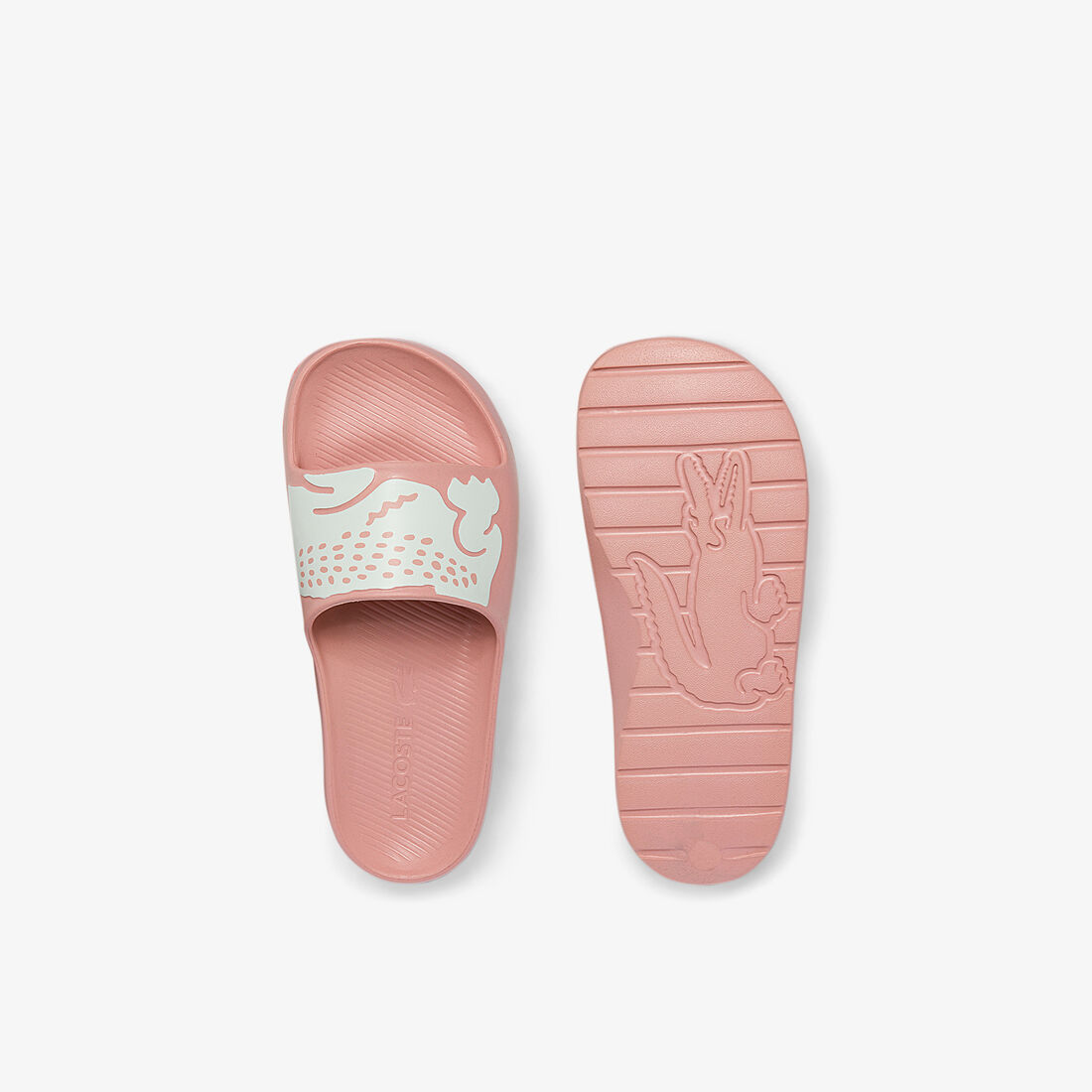 Lacoste Croco 2.0 Synthetic Print Women's Slides Pink | 528-EONYIF