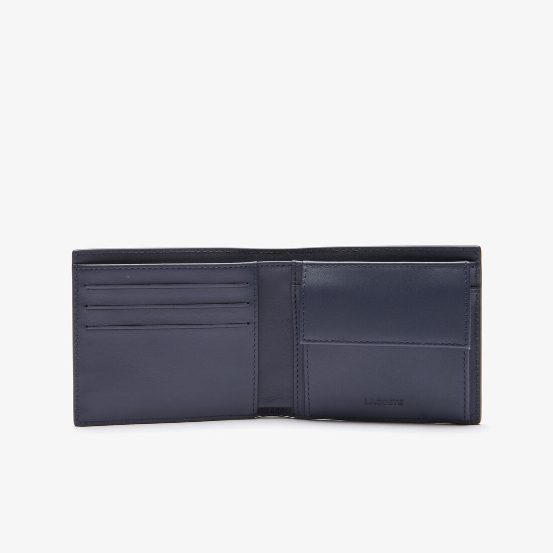 Lacoste Fitzgerald Billfold In Leather Men's Wallets Blue | 190-HDEQKV