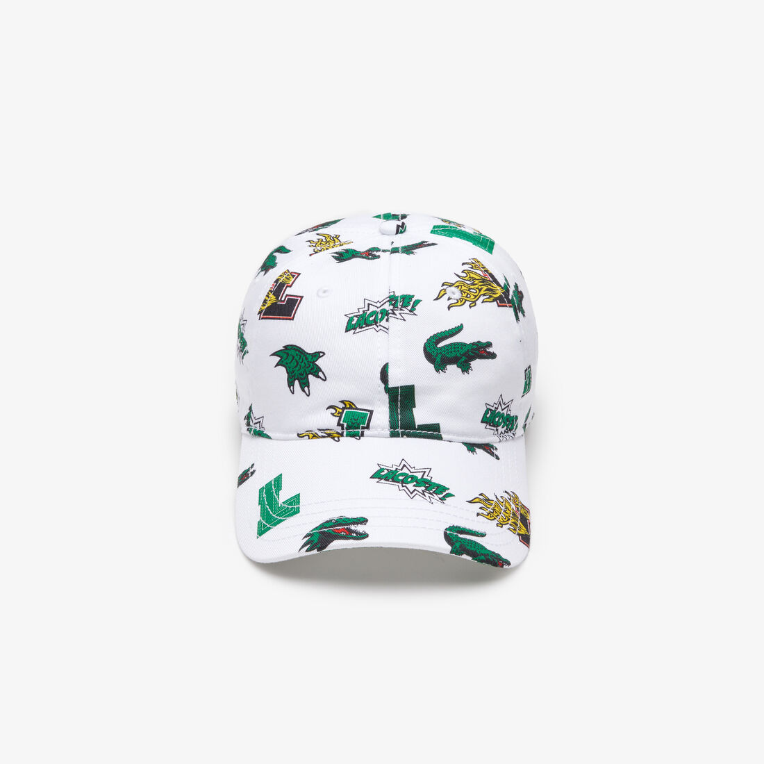 Lacoste Holiday Crocodile Print Men's Hats White | 062-ZYRCKV