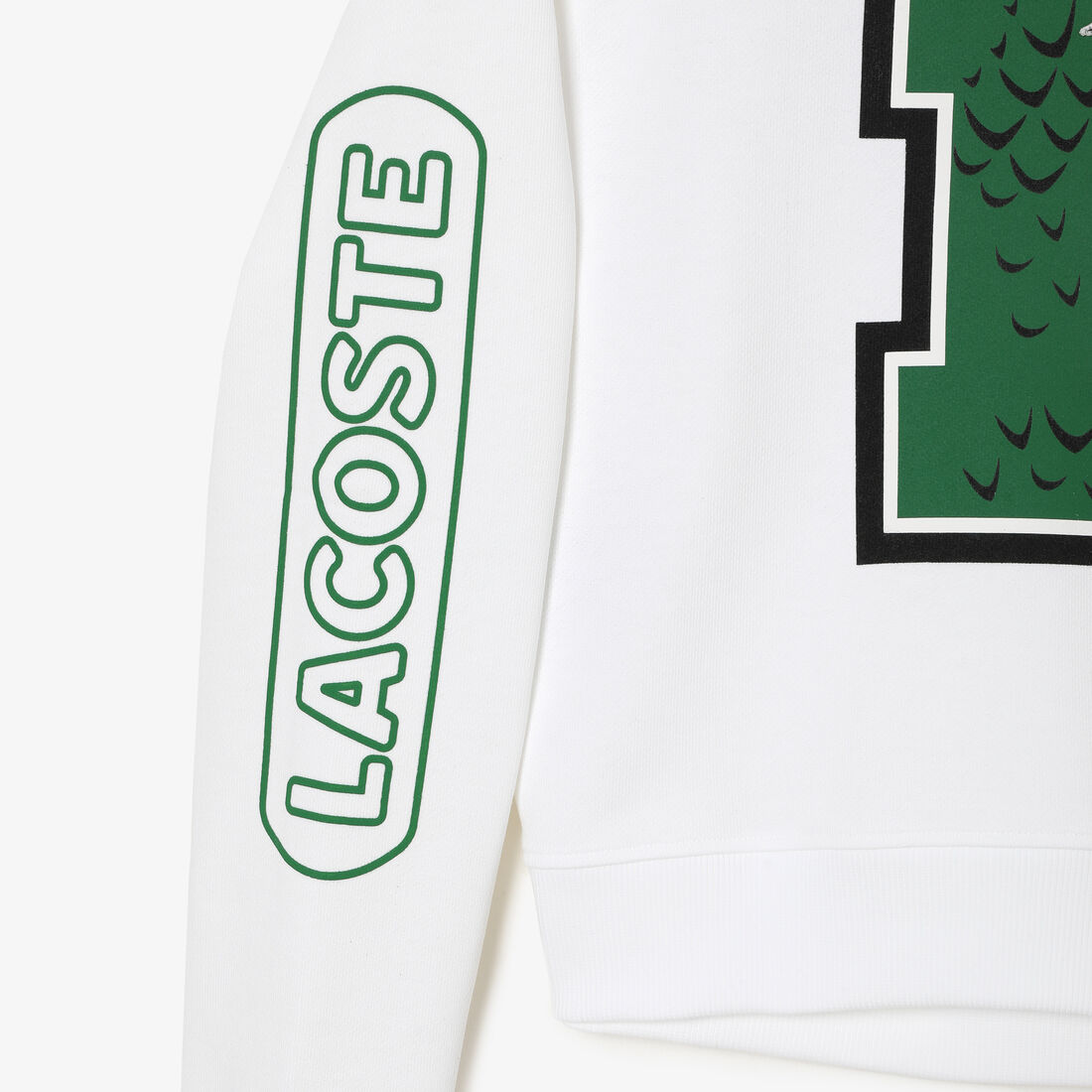 Lacoste Holiday Loose Fit Oversized Print And Branded Women's Sweatshirts White | 790-QRHIOW