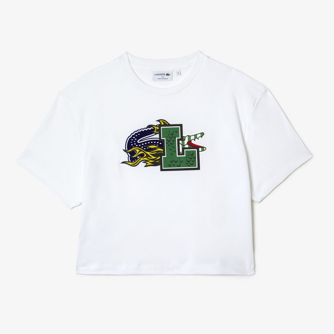 Lacoste Holiday Oversized Fit Organic Cotton Women's T Shirts White | 189-KEXANG