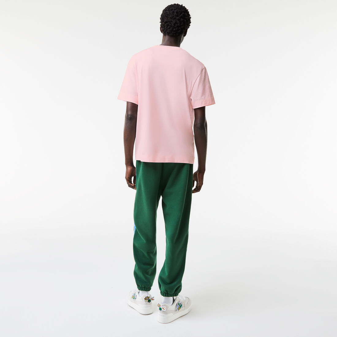 Lacoste Holiday Relaxed Fit Oversized Crocodile Men's T Shirts Light Pink | 024-IDNXGH