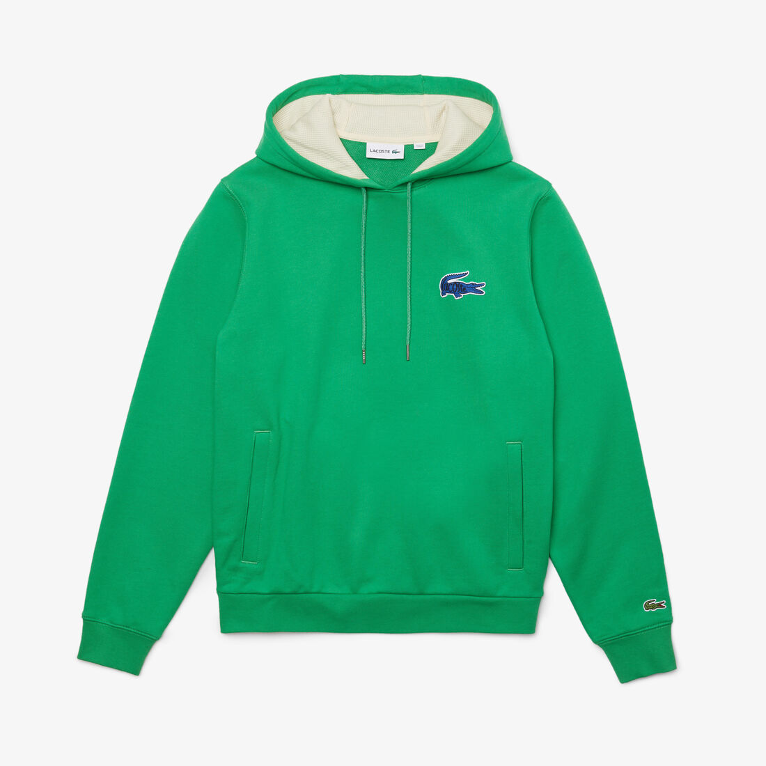 Lacoste Hooded Badge Men's Sweatshirts Green | 917-NZEJDL