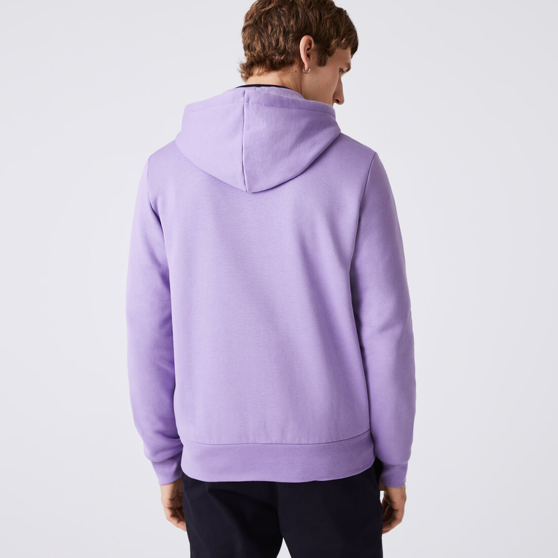 Lacoste Kangaroo Pocket Fleece Men's Sweatshirts Purple | 869-JGYNLX