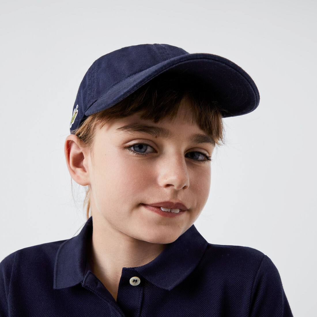 Lacoste Kids' Solid Gabardine Men's Hats Navy Blue | 603-KFCLHJ