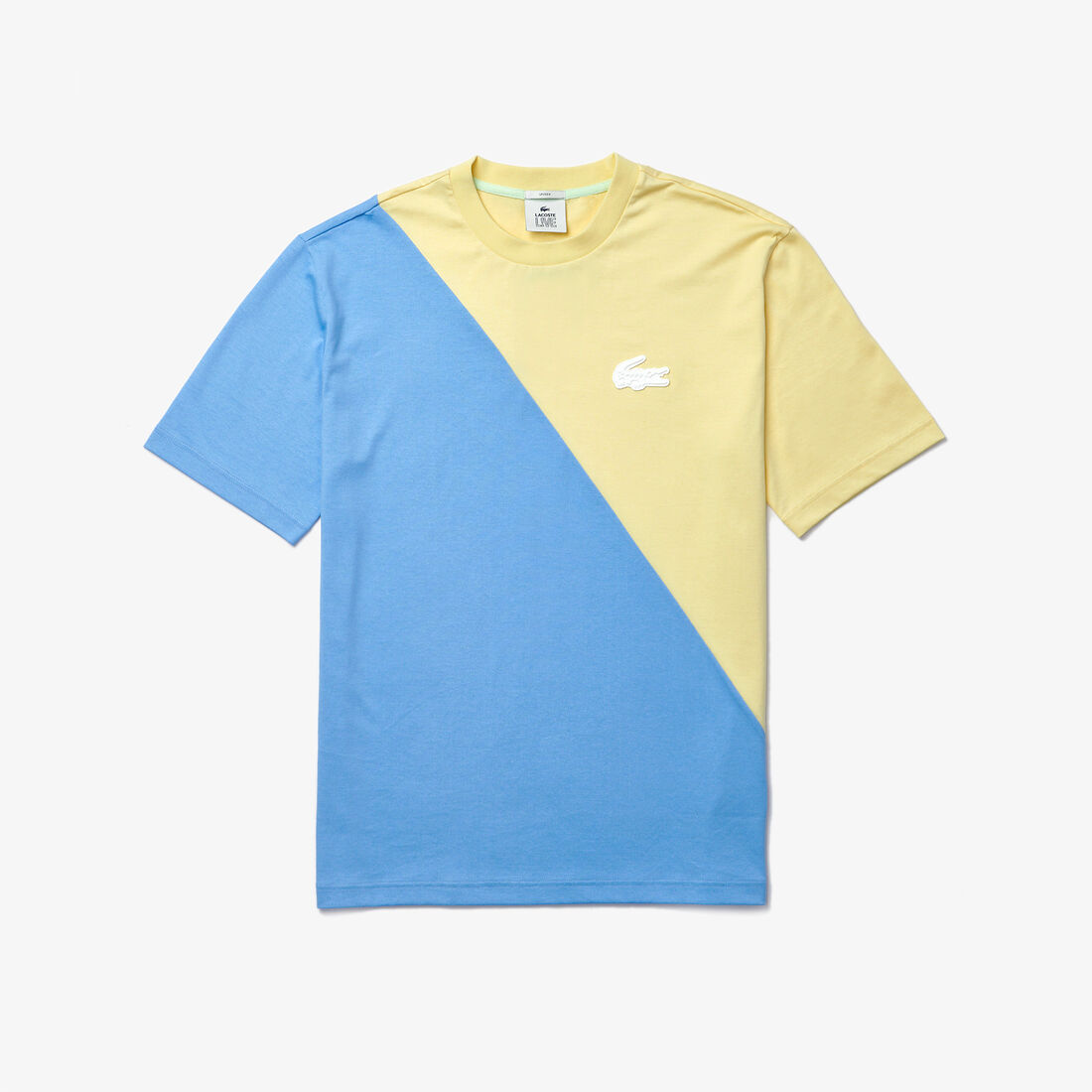 Lacoste Live Loose Fit Bicolour Cotton Men's T Shirts Blue | 420-SJYDRL