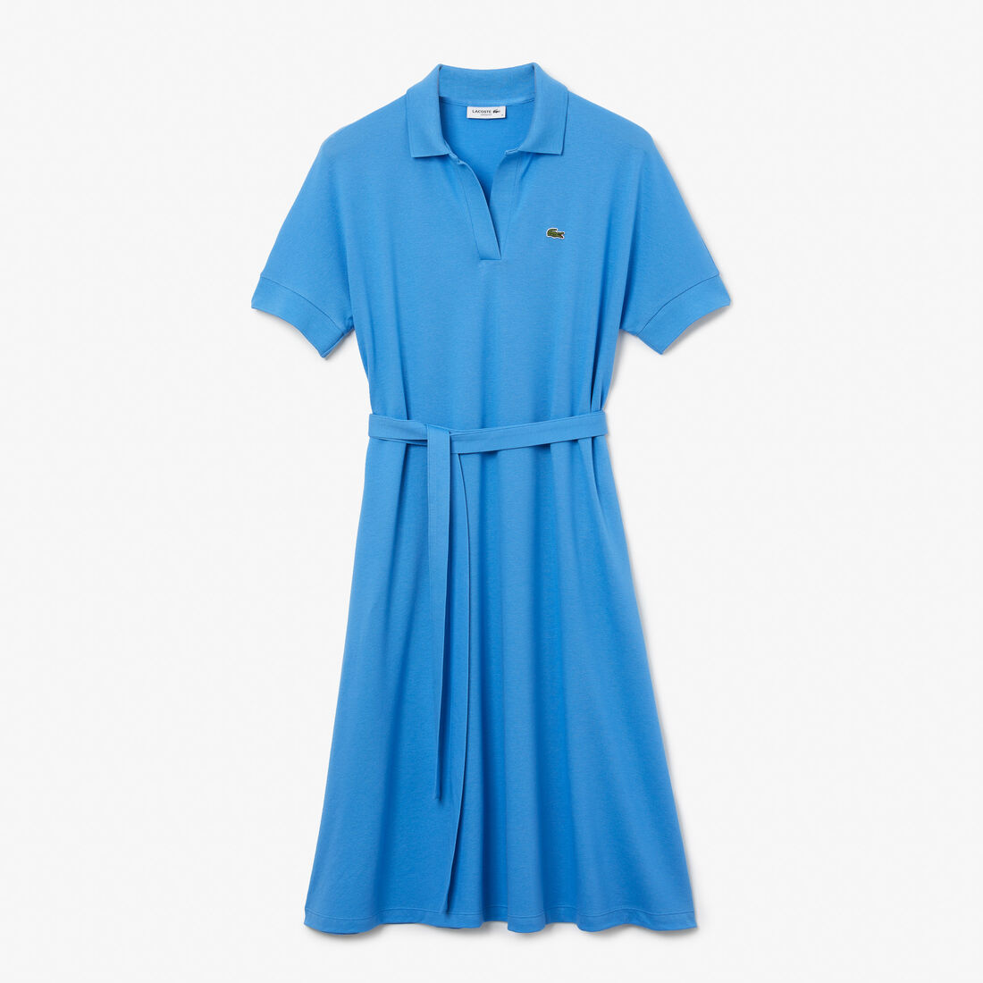 Lacoste Loose Fit V-neck Piqué Women's Dress Blue | 720-LFSBAQ