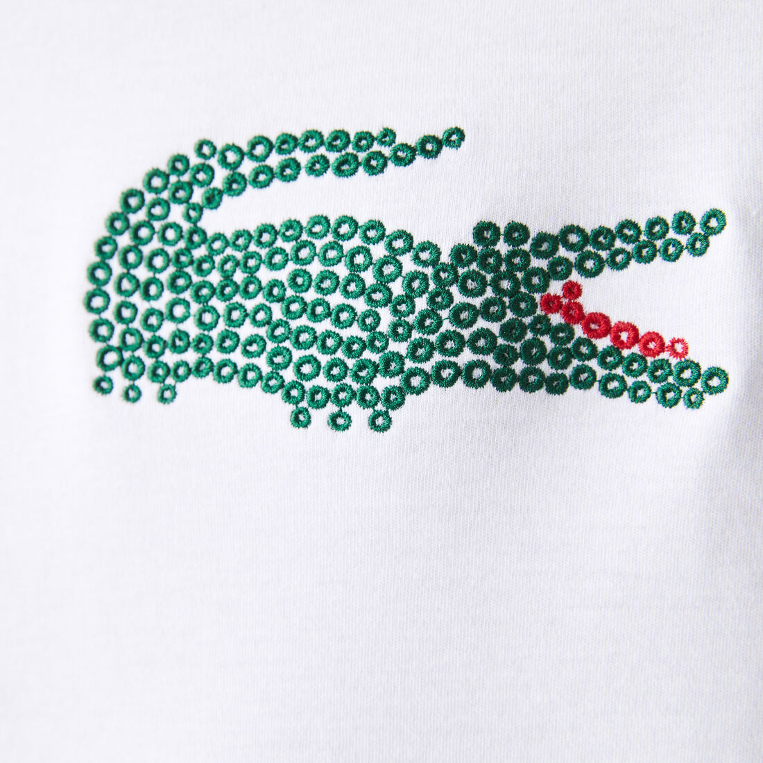 Lacoste Made In France Embroidered Organic Cotton Men's T Shirts White | 482-HZJVXP