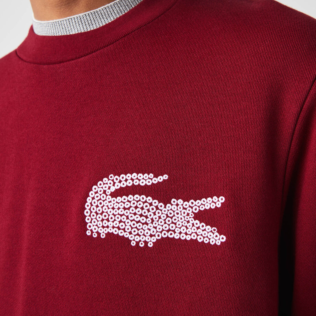 Lacoste Made In France Organic Cotton Fleece Men's Sweatshirts Red | 521-HOEZLG