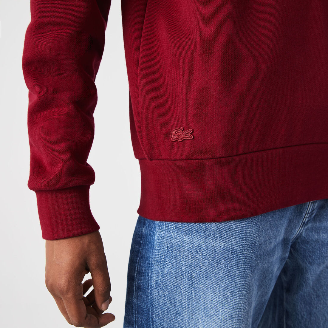 Lacoste Made In France Organic Cotton Fleece Men's Sweatshirts Red | 521-HOEZLG