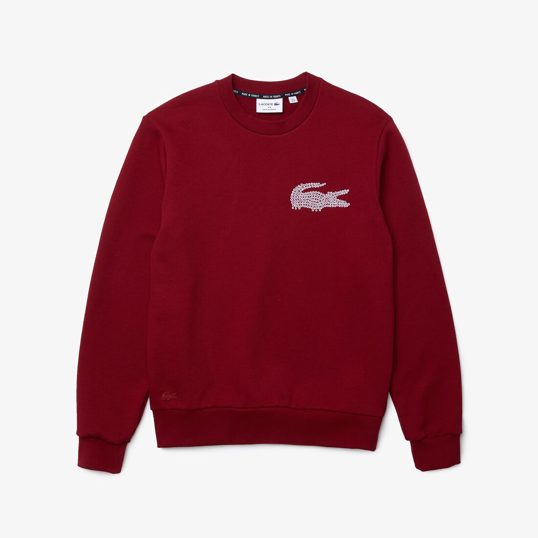 Lacoste Made In France Organic Cotton Fleece Men's Sweatshirts Red | 521-HOEZLG