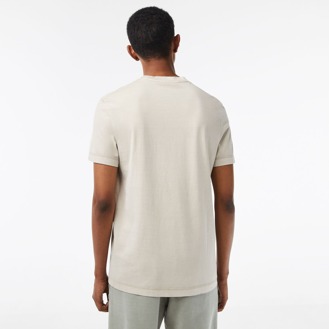 Lacoste Plain Organic Cotton Men's T Shirts Beige | 170-MGDLIS