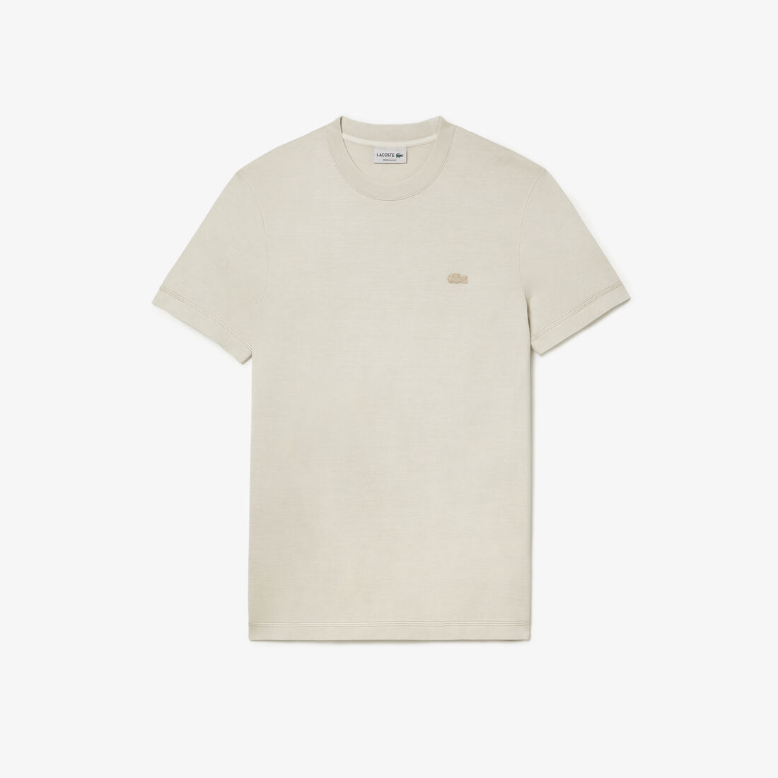 Lacoste Plain Organic Cotton Men's T Shirts Beige | 170-MGDLIS