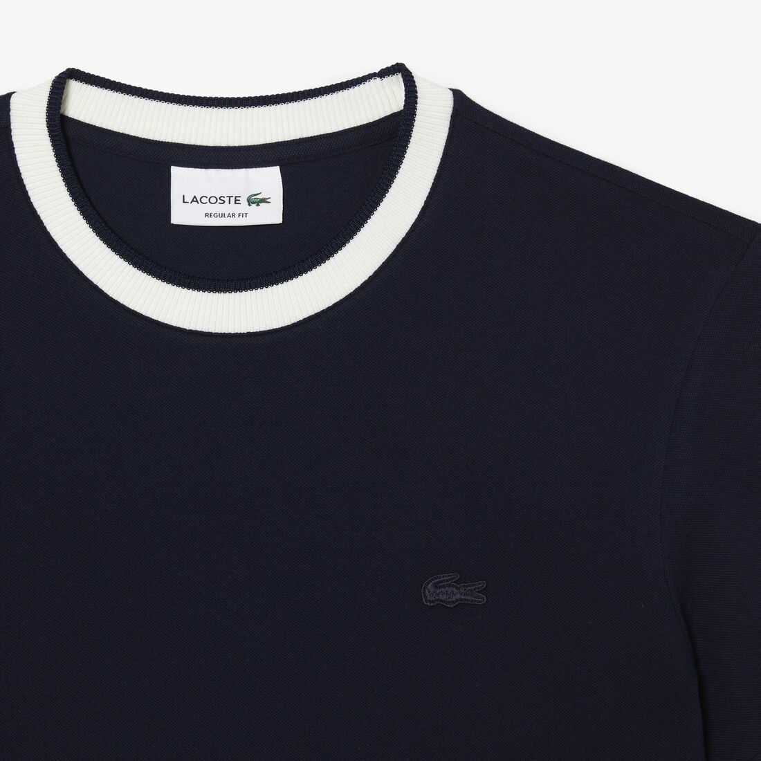 Lacoste Regular Fit Stretch Piqué Men's T Shirts Navy | 018-CHQGIU