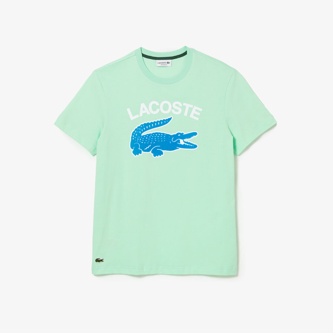 Lacoste Regular Fit Xl Crocodile Print Men's T Shirts Light Green | 458-UVHGWM