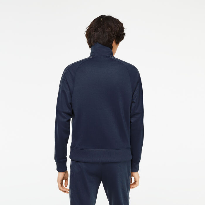 Lacoste Regular Fit Zipped Piqué Men's Sweatshirts Blue | 750-UGBRAY