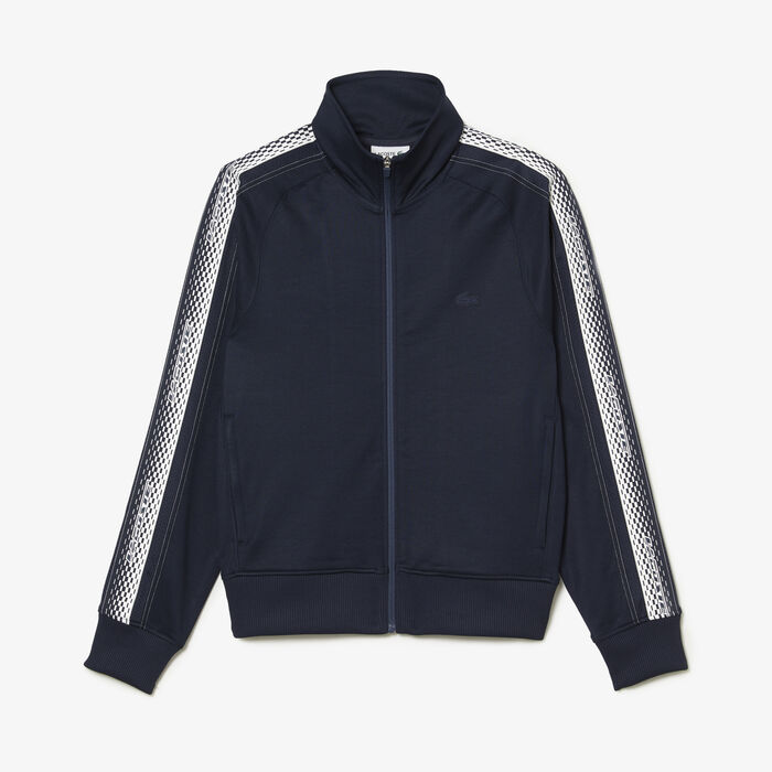 Lacoste Regular Fit Zipped Piqué Men's Sweatshirts Blue | 750-UGBRAY