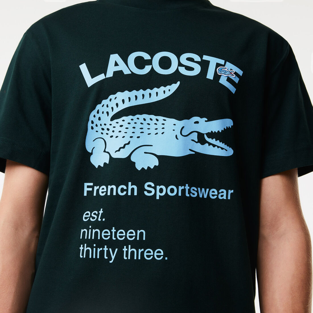 Lacoste Relaxed Fit Crocodile Men's T Shirts Green | 425-UHLWKI