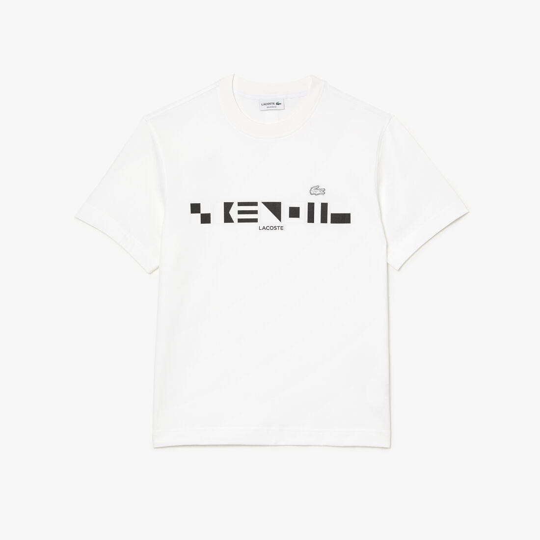 Lacoste Relaxed Fit Print Men's T Shirts White | 970-NISBLA