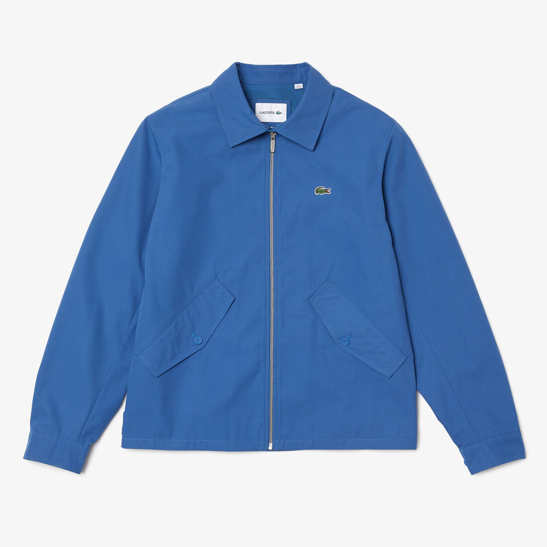 Lacoste Short Zippered Organic Cotton Gabardine Men's Jackets Blue | 927-YSNZGF