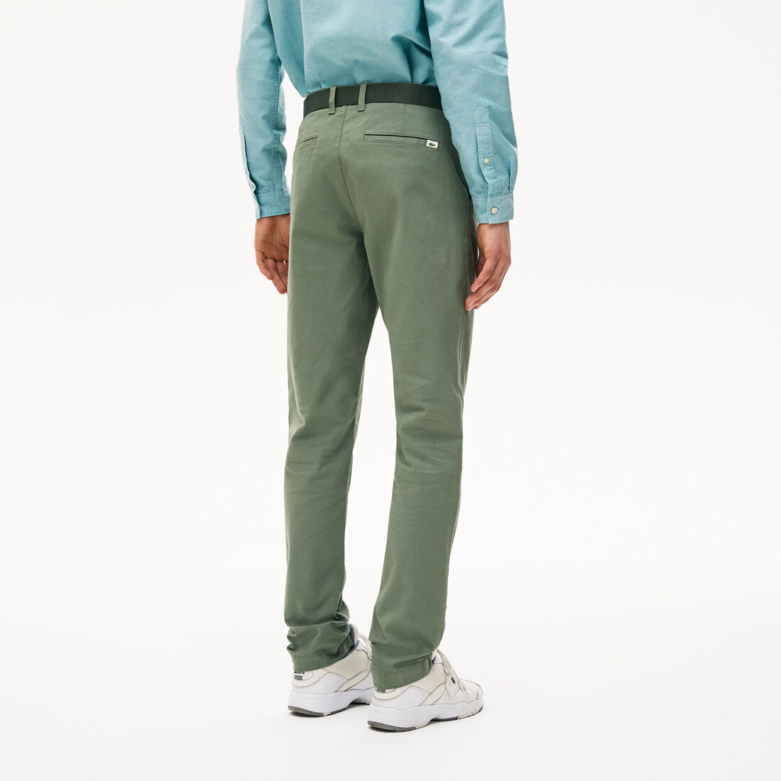 Lacoste Slim Fit Stretch Gabardine Chino Men's Pants Green | 568-FYCGJA