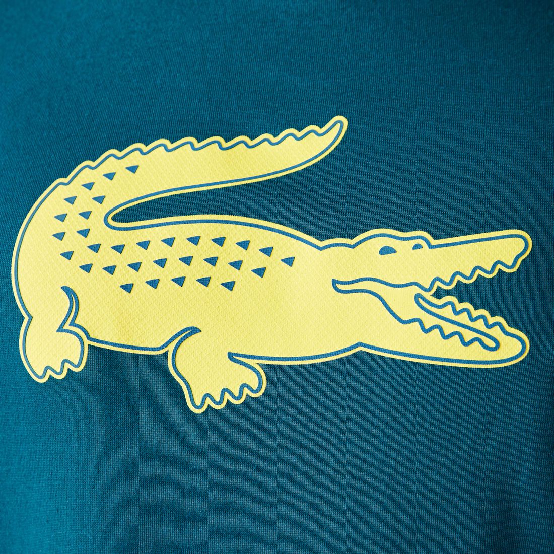 Lacoste Sport 3d Print Crocodile Breathable Jersey Men's T Shirts Green / Yellow | 102-BGZANR