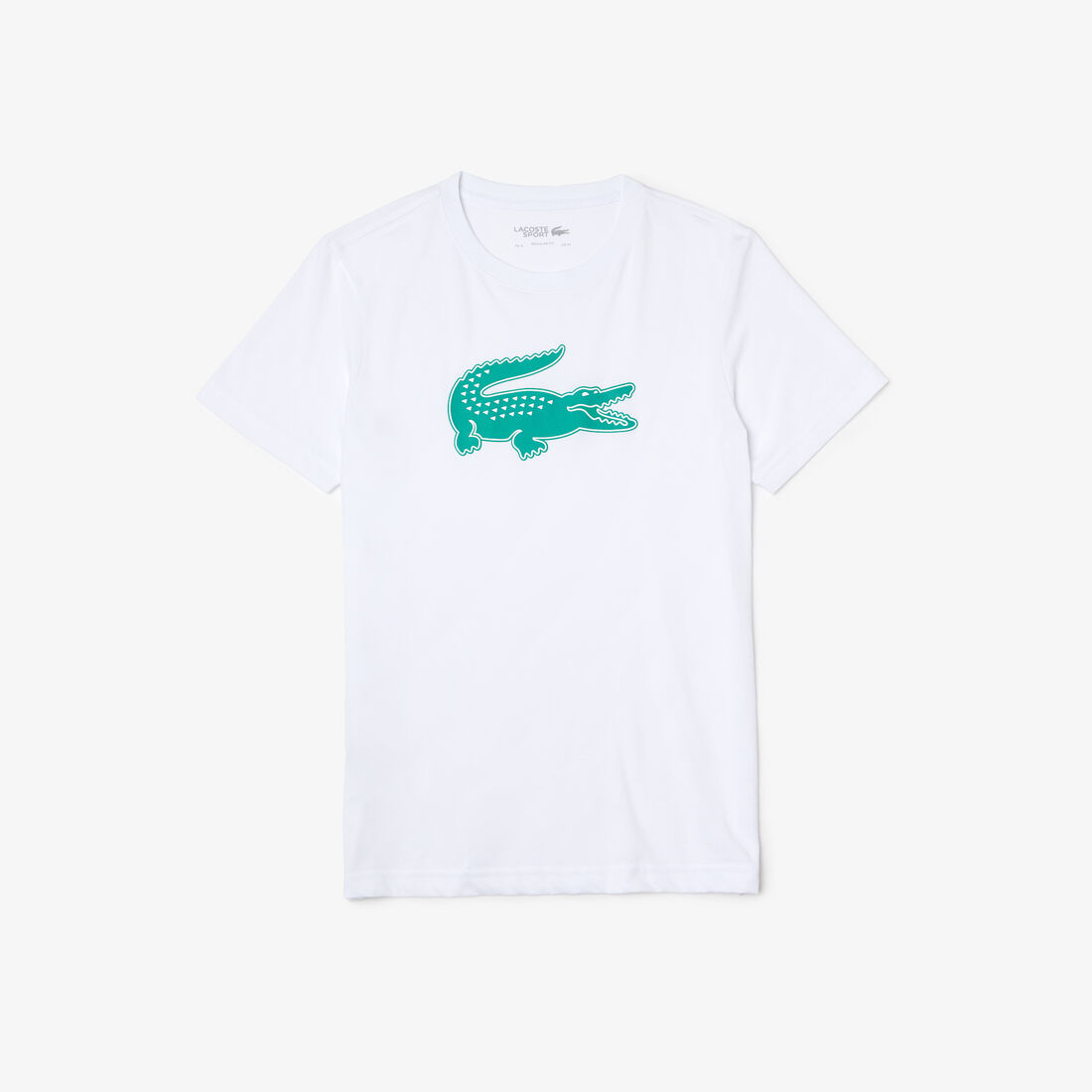 Lacoste Sport 3d Print Crocodile Breathable Jersey Men's T Shirts White / Green | 140-NOAQEW