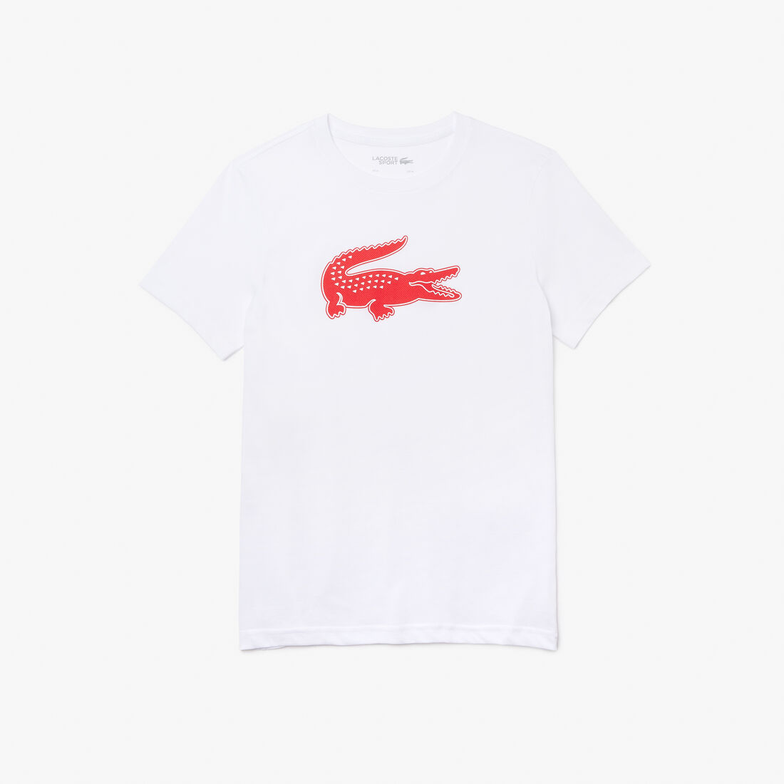 Lacoste Sport 3d Print Crocodile Breathable Jersey Men's T Shirts White | 197-CLJRTK