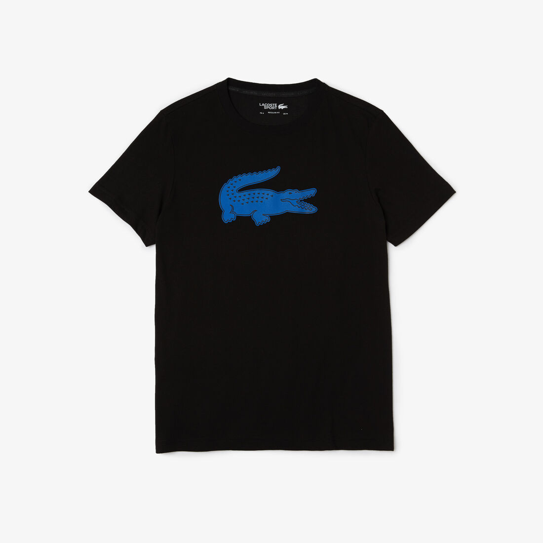 Lacoste Sport 3d Print Crocodile Breathable Jersey Men's T Shirts Black / Blue | 780-AMIOJR