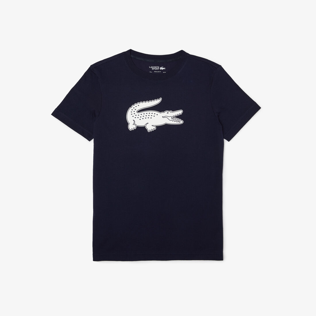 Lacoste Sport 3d Print Crocodile Breathable Jersey Men's T Shirts Navy Blue / White | 879-JWUSEH