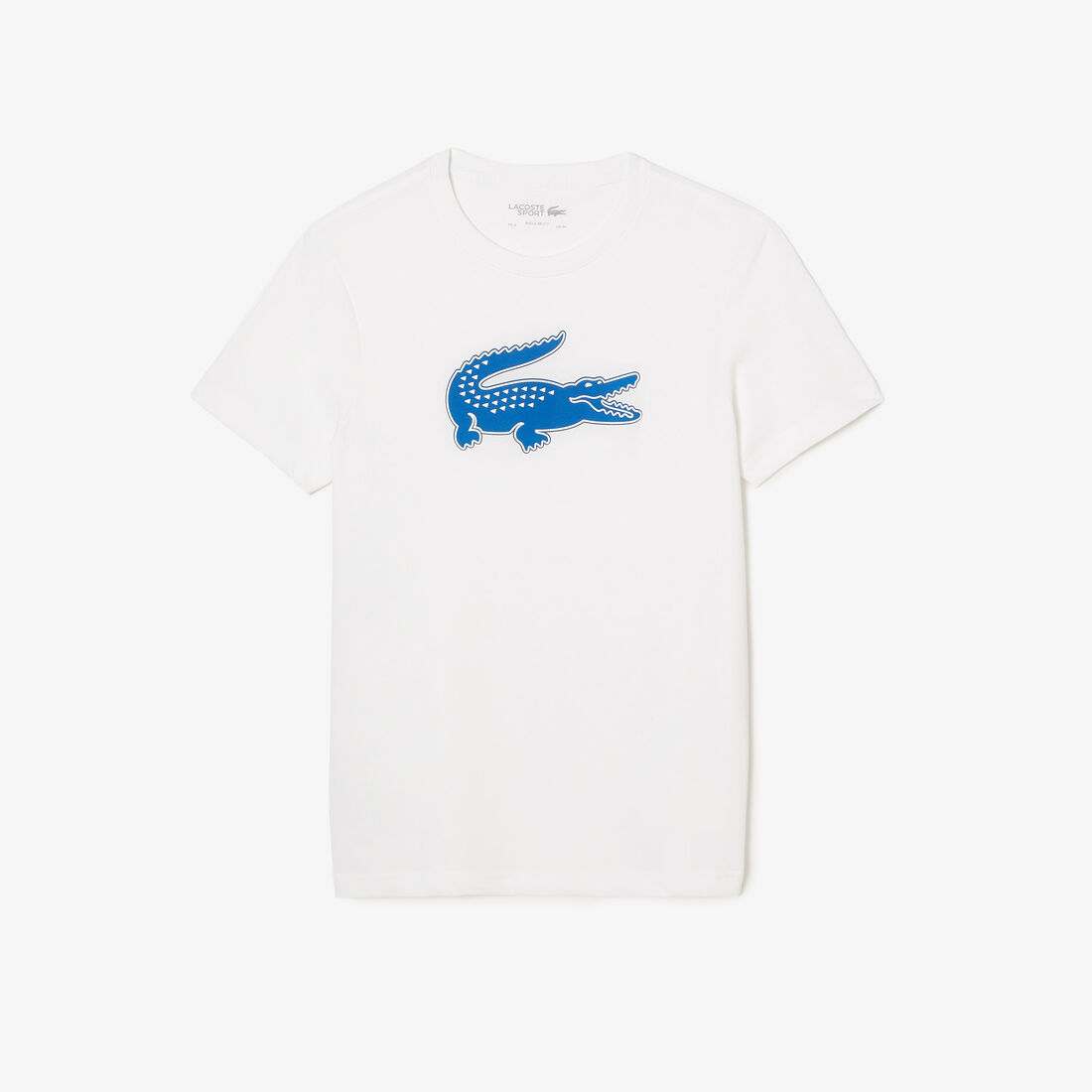 Lacoste Sport 3d Print Crocodile Breathable Jersey Men's T Shirts White / Blue | 970-OAUCED