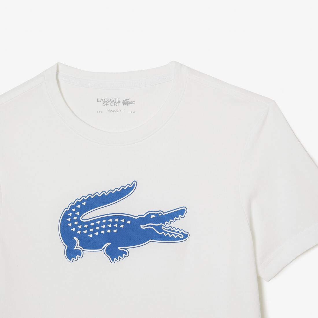 Lacoste Sport 3d Print Crocodile Breathable Jersey Men's T Shirts White / Blue | 970-OAUCED