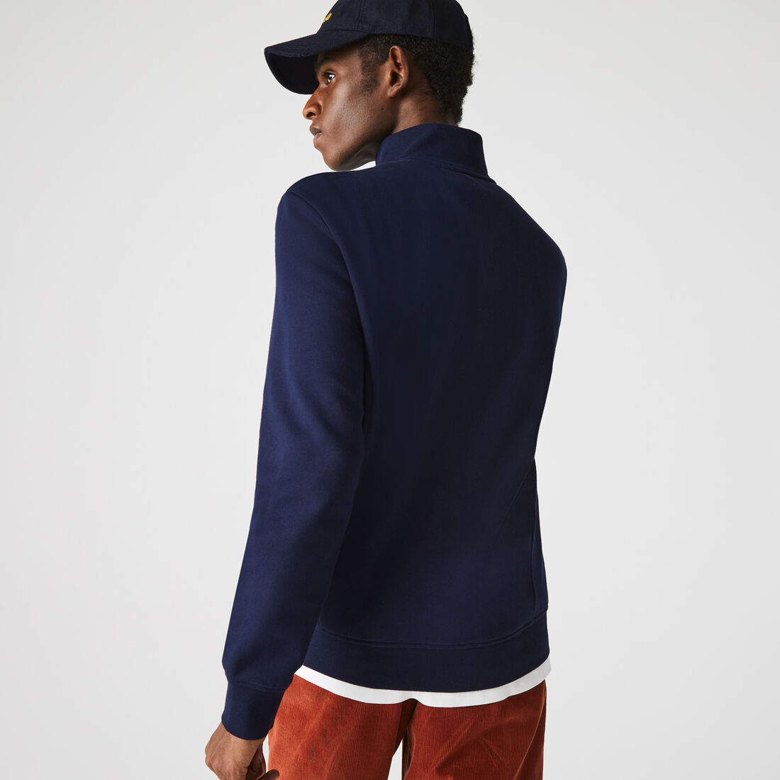 Lacoste Sport Cotton Blend Fleece Zip Men's Sweatshirts Blue | 751-KFTJQN