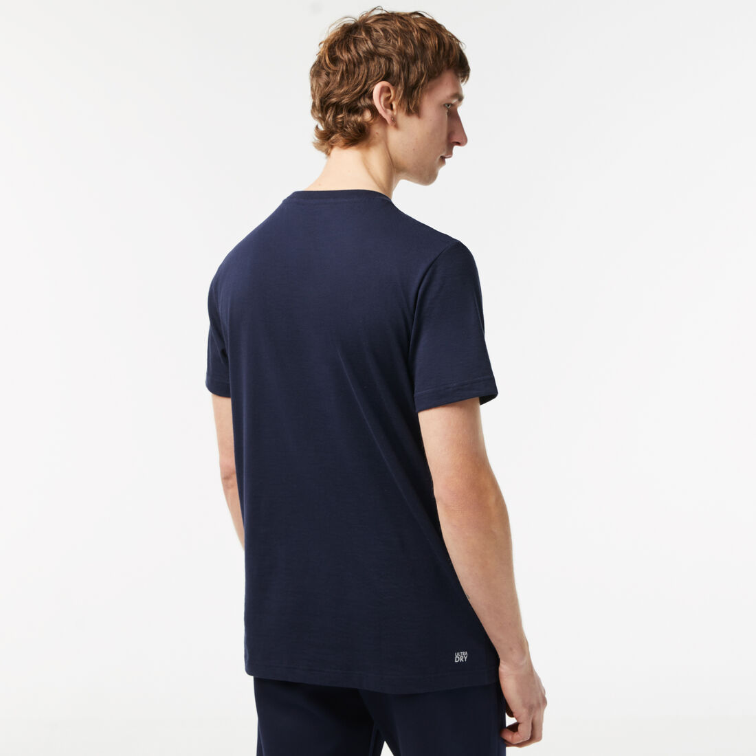 Lacoste Sport Regular Fit Organic Cotton Men's T Shirts Navy Blue | 074-WYSREG