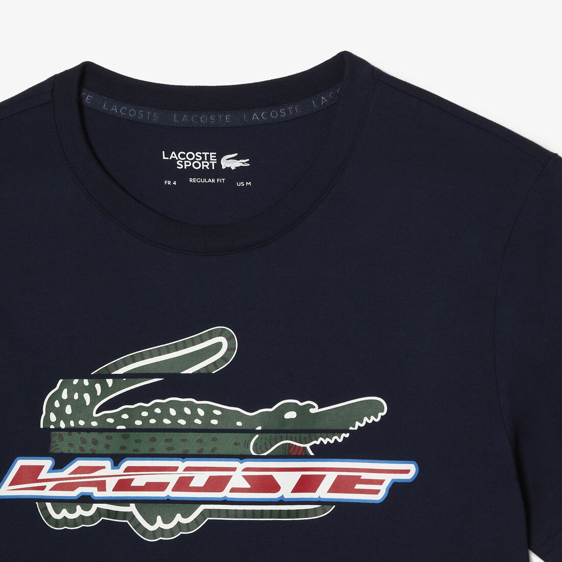 Lacoste Sport Regular Fit Organic Cotton Men's T Shirts Navy Blue | 074-WYSREG