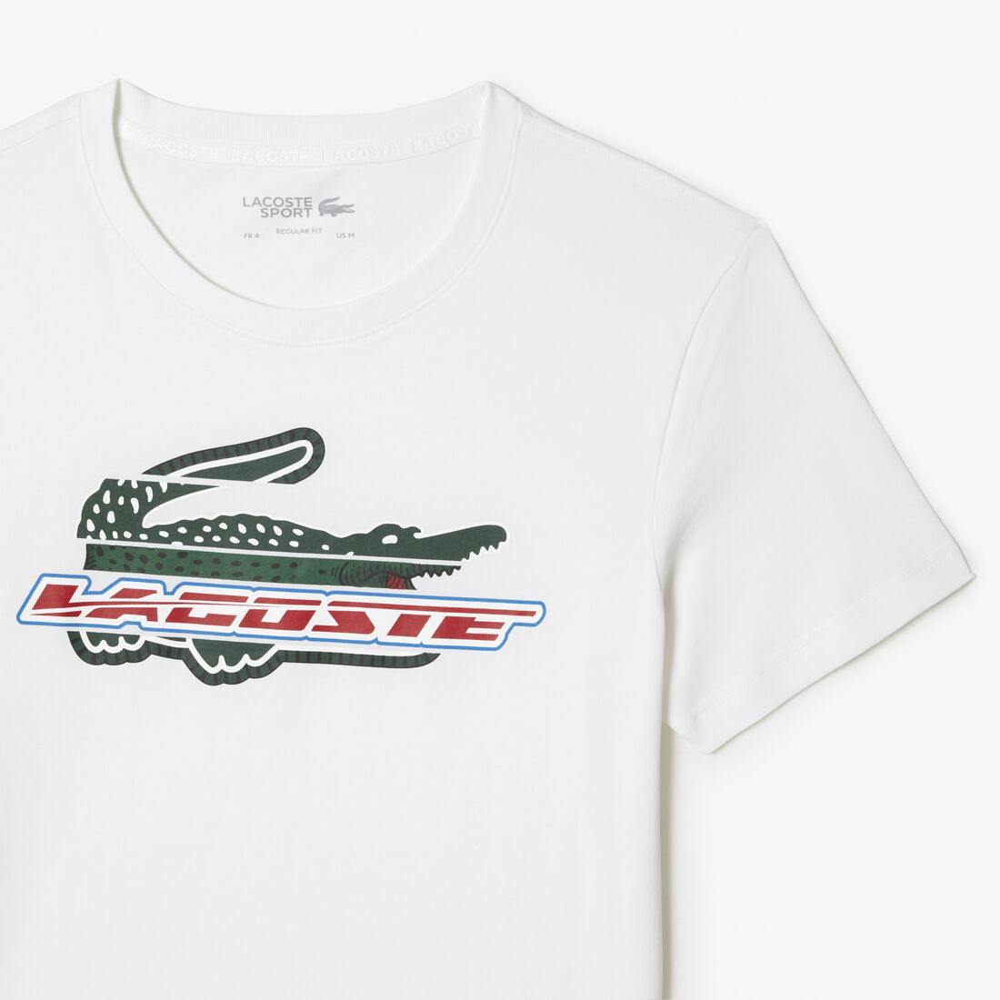 Lacoste Sport Regular Fit Organic Cotton Men's T Shirts White | 781-FJOHXA