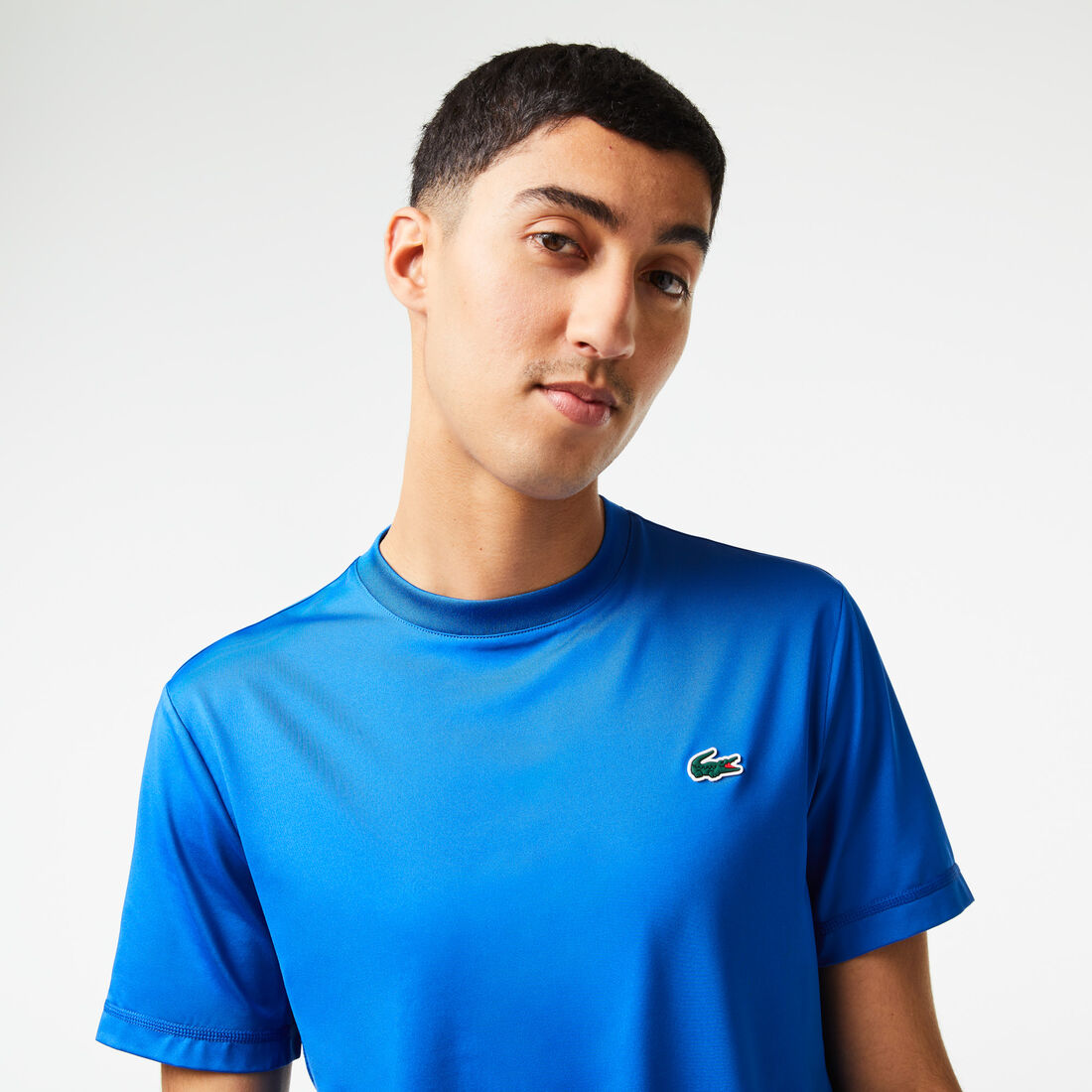 Lacoste Sport Slim Fit Stretch Jersey Men's T Shirts Blue | 216-ZXTDJF