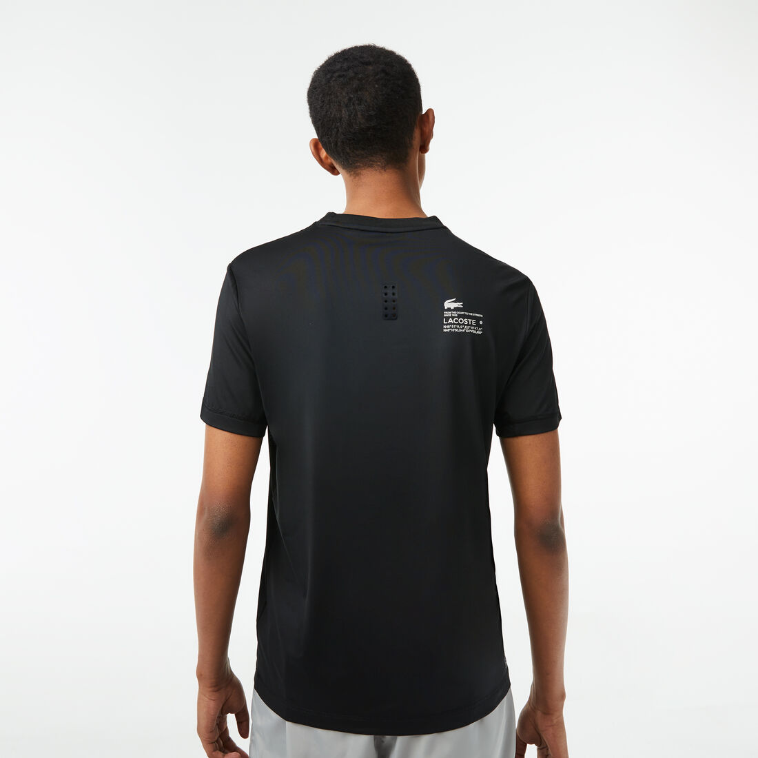 Lacoste Sport Slim Fit Stretch Jersey Men's T Shirts Black | 516-AOKNCJ