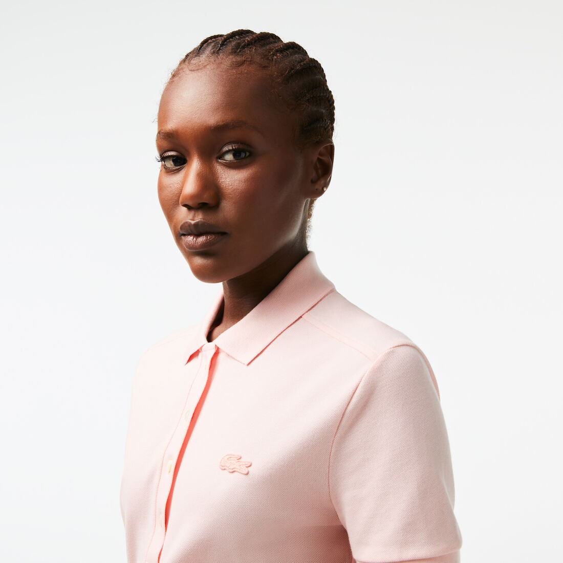 Lacoste Stretch Cotton Piqué Women's Dress Light Pink | 620-GTSAKX