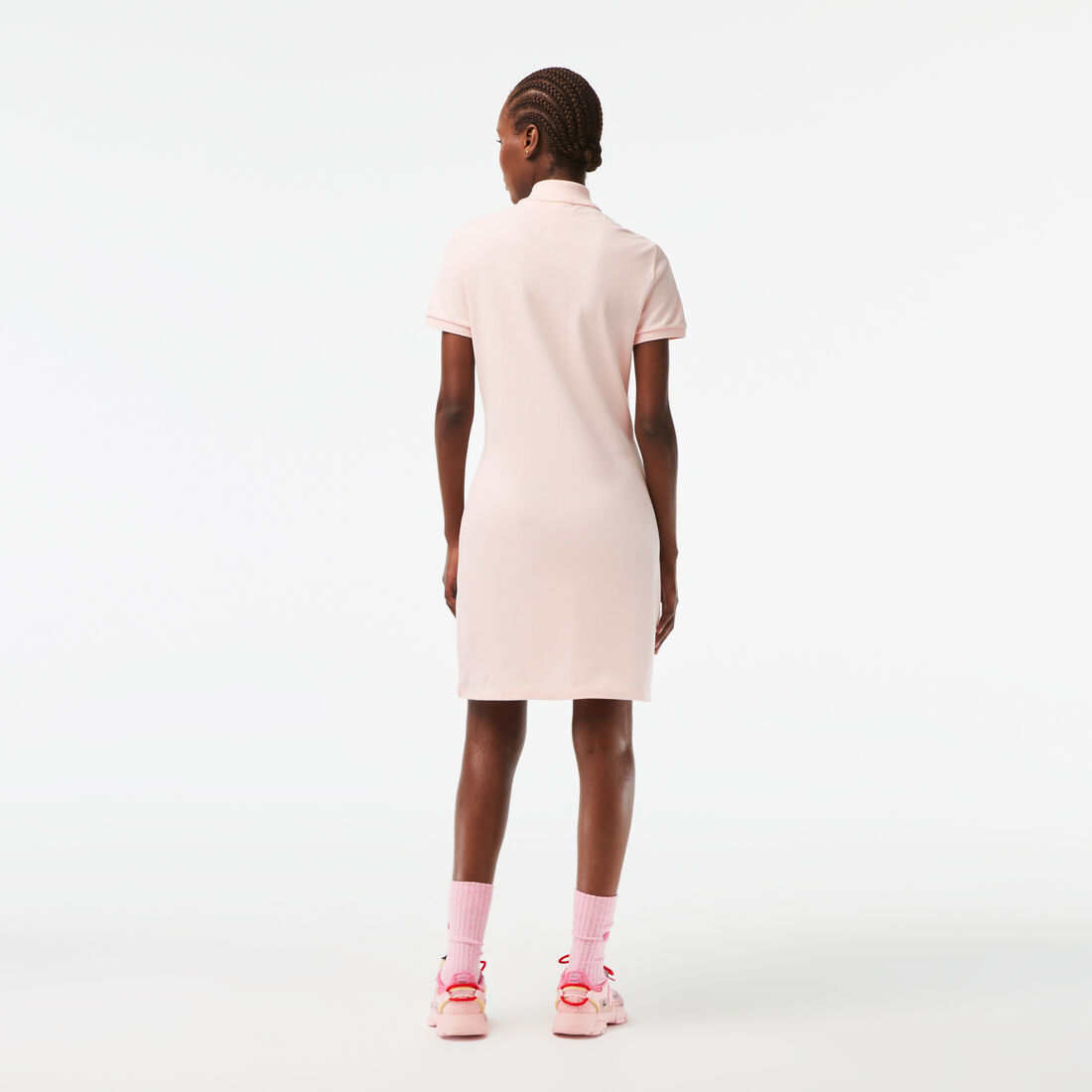 Lacoste Stretch Cotton Piqué Women's Dress Light Pink | 620-GTSAKX