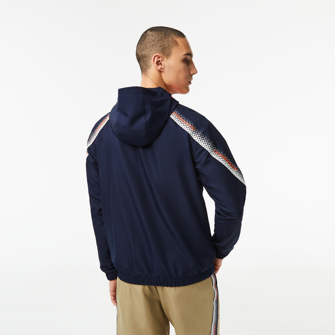 Lacoste Tennis Recycled Polyester Hooded Men's Jackets Navy | 507-DSPRBL