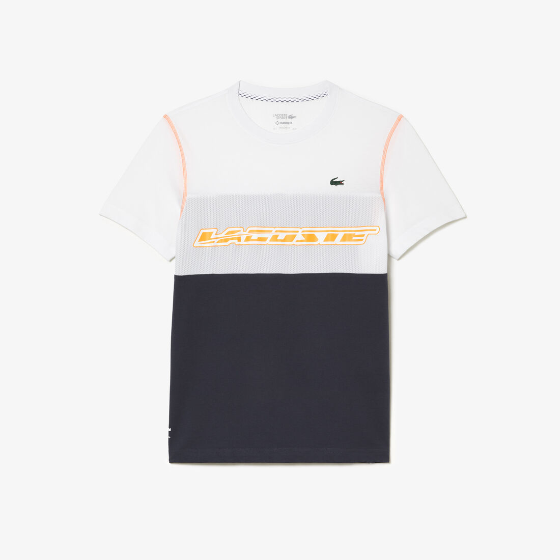 Lacoste Tennis X Daniil Medvedev Jersey Men's T Shirts White / Blue / Orange | 025-SMPEXV