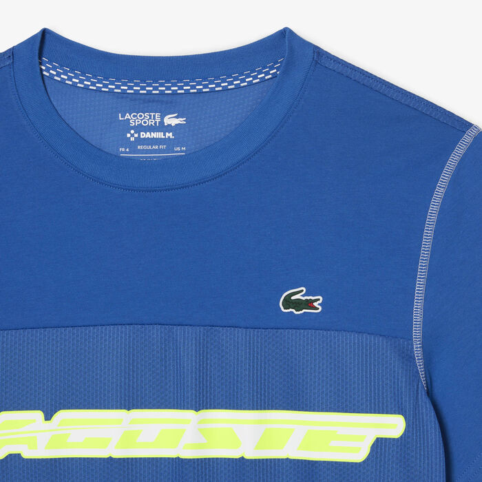 Lacoste Tennis X Daniil Medvedev Jersey Men's T Shirts Blue / Green | 501-SWBDHI