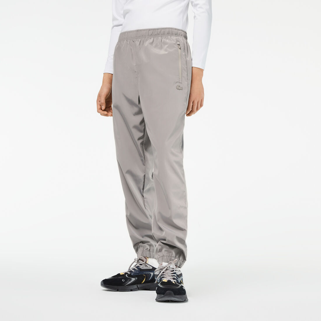 Lacoste Track With Gps Coordinates Men's Pants Grey | 576-VJLDQA