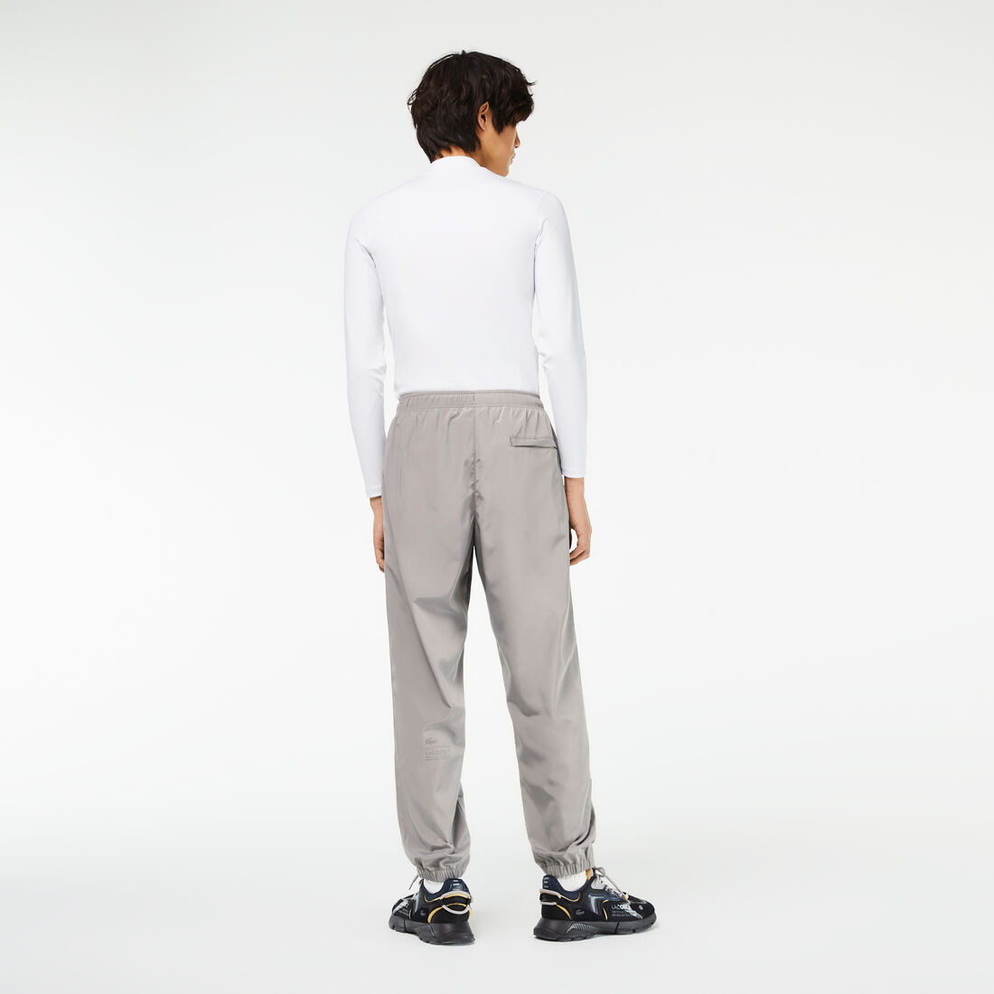 Lacoste Track With Gps Coordinates Men's Pants Grey | 576-VJLDQA