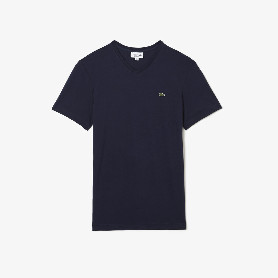 Lacoste V-neck Cotton Men's T Shirts Navy Blue | 150-LAQENM