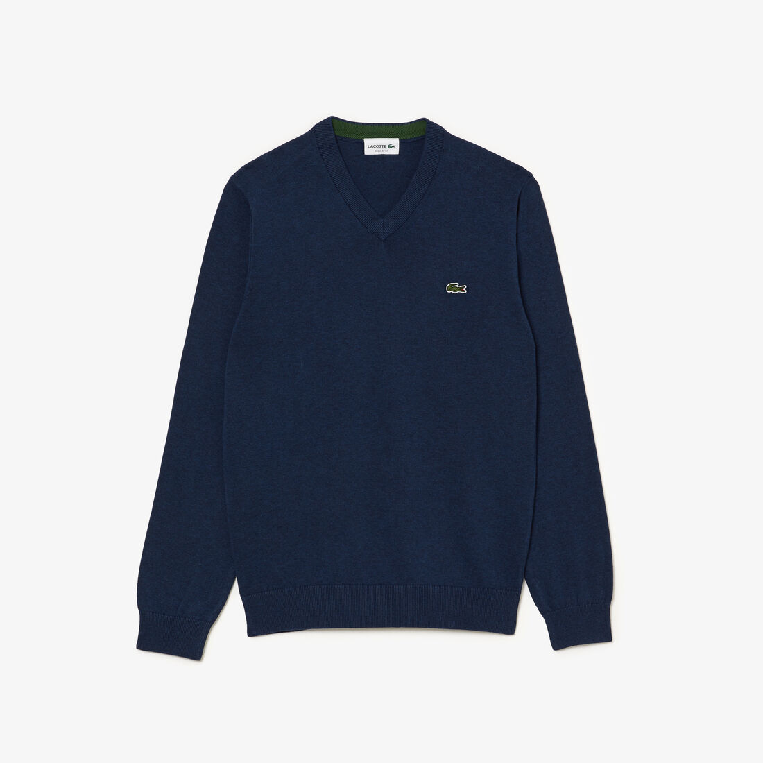 Lacoste V-neck Organic Cotton Men's Sweaters Blue | 201-BVECDM