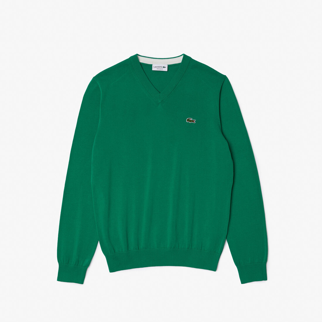 Lacoste V-neck Organic Cotton Men's Sweaters Green | 702-CPGVLE