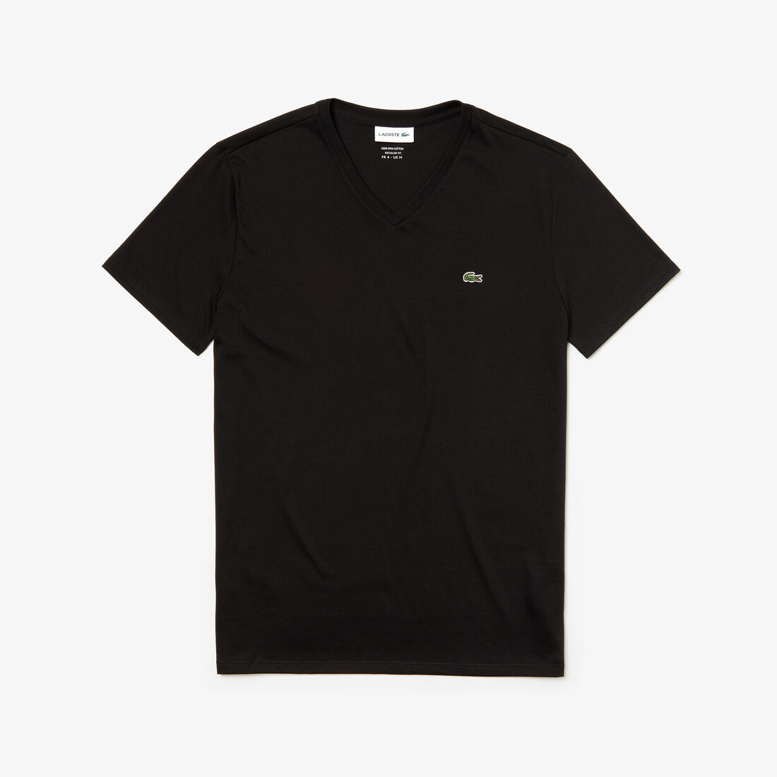 Lacoste V-neck Pima Cotton Jersey Men's T Shirts Black | 049-KDZQUI