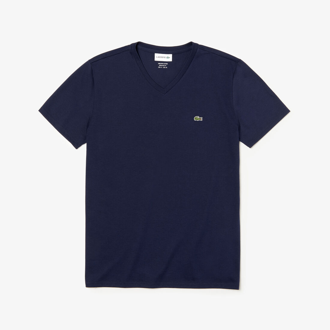 Lacoste V-neck Pima Cotton Jersey Men's T Shirts Navy Blue | 205-IKWXFS